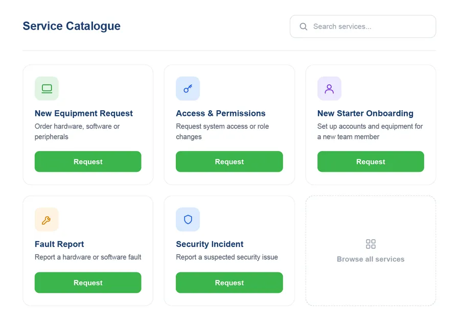 Customer self-service portal in Vivantio