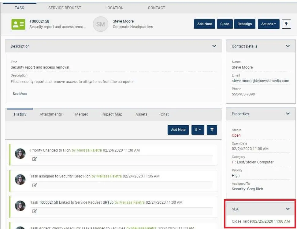 Screenshot security task outline