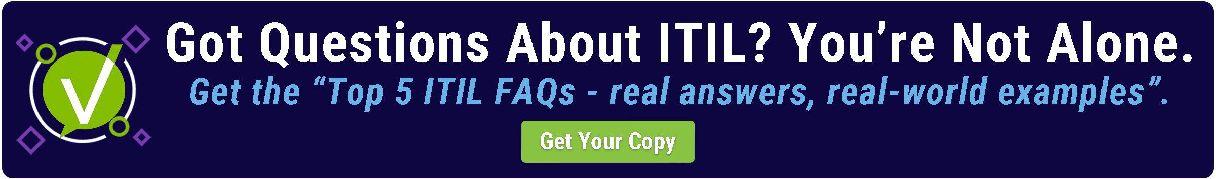 Download the Top 5 ITIL FAQs in 5 Minutes or Less – Visual CTA promoting a free resource for IT service teams