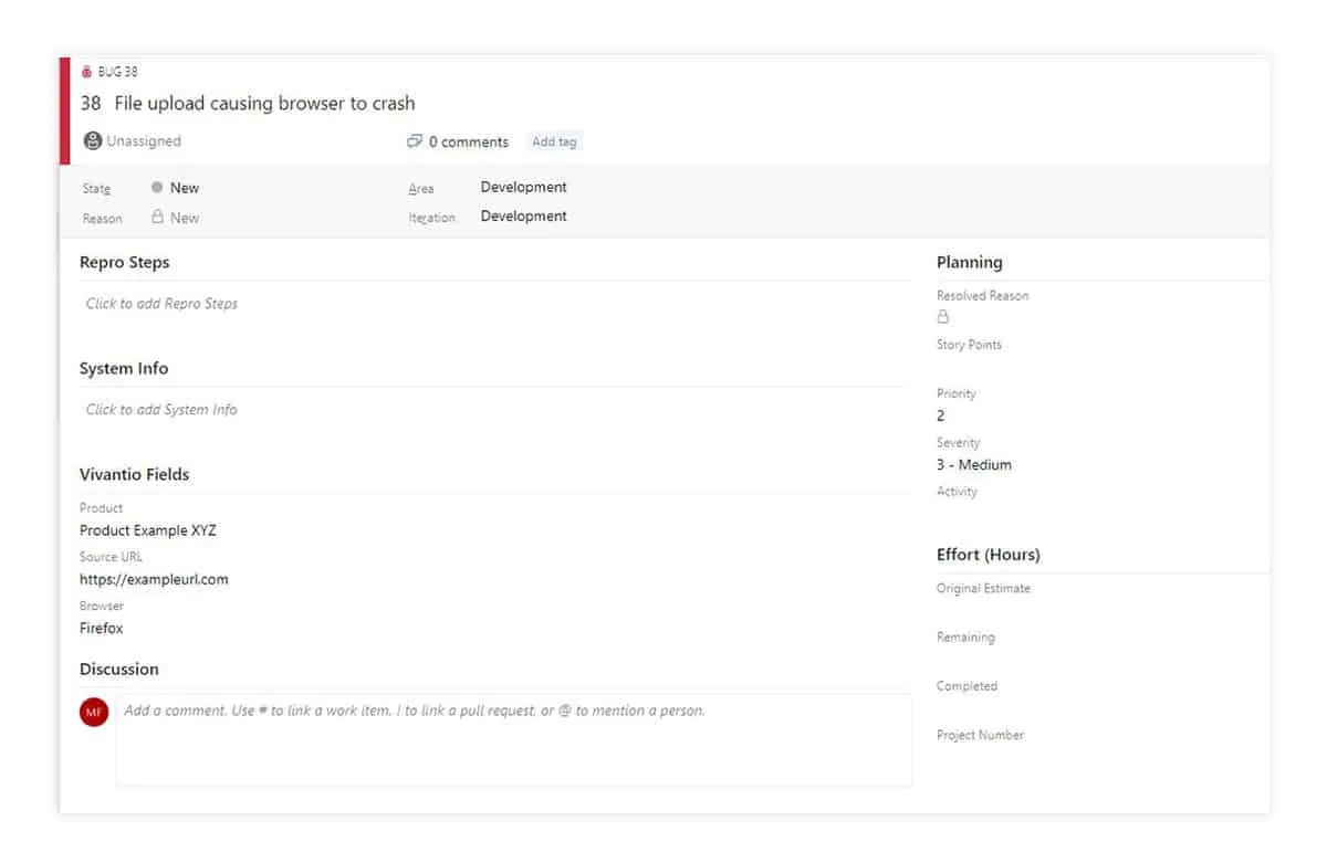 DevOps ticket example