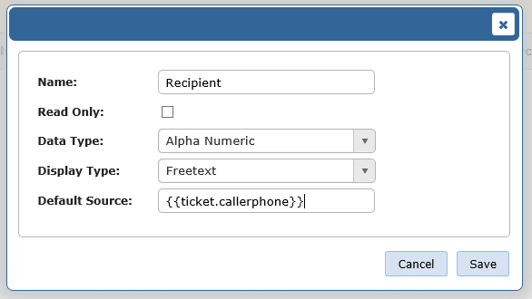 Vivantio SMS Recipient
