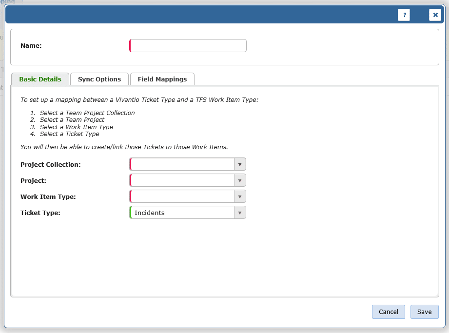 Team Foundation Service Ticket To Work Item Mapping Empty