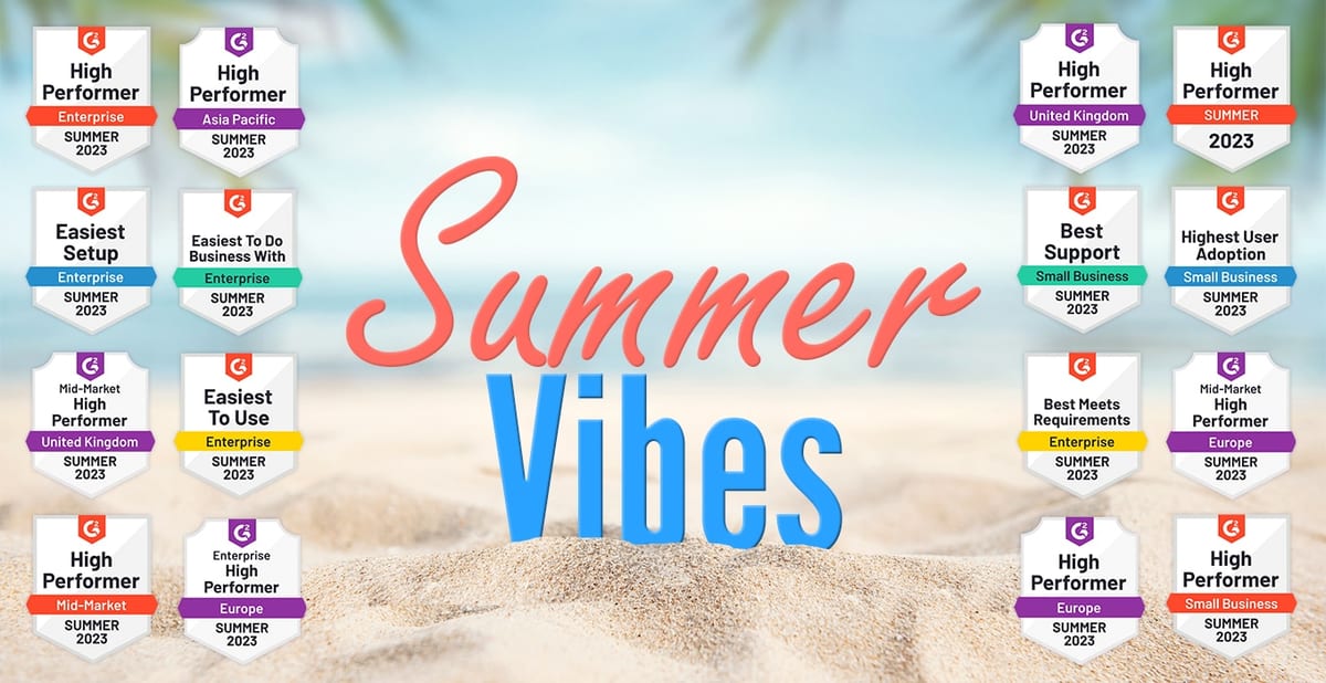 Vivantio Shines Bright in Summer 2023: An Unprecedented 14 G2 Review Badges!