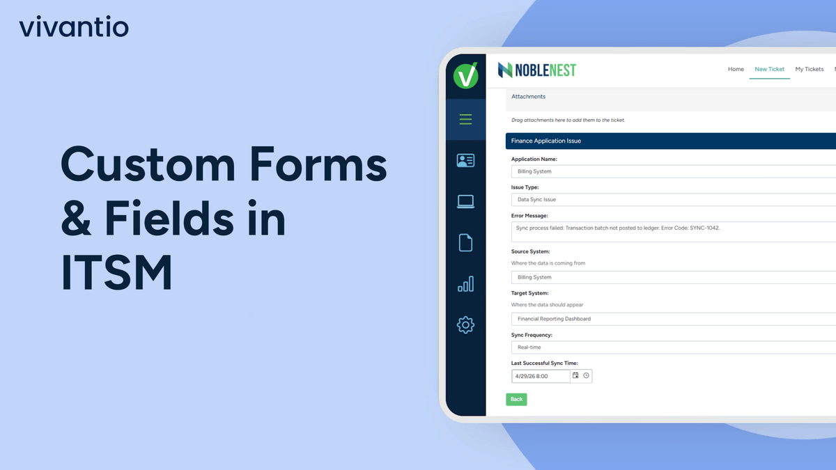 Custom Forms & Fields in ITSM