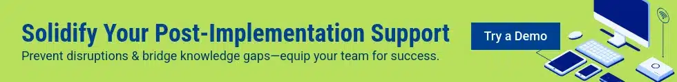 blog inline banner – 25-05-980×120-px-High-Quality Call-to-action banner encouraging users to strengthen post-implementation support for long-term success, with a bold 'Schedule a Demo' button for immediate action.
