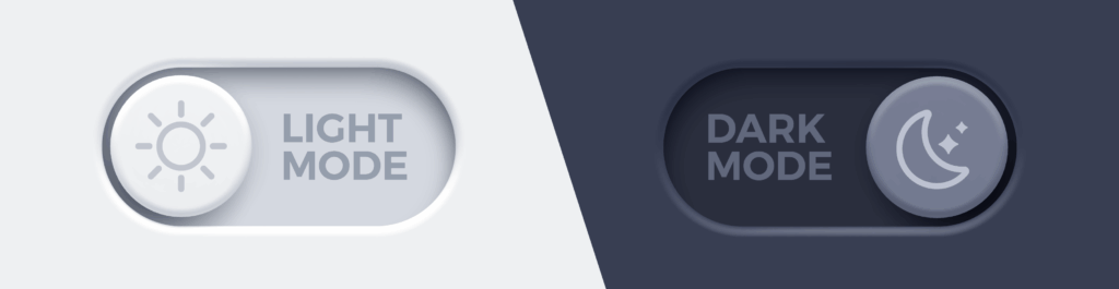 light mode vs dark mode