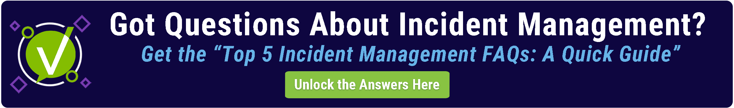 Preview of Vivantio's Incident Management FAQs one-pager with five essential questions and quick answers for scaling service operations.